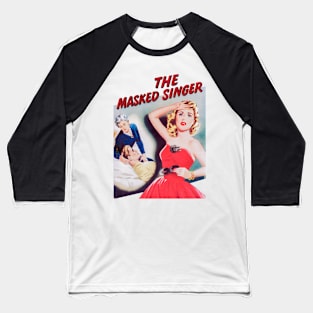 the masked singer love retro girl vintage comic book Baseball T-Shirt